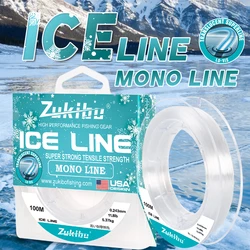 ZUKIBO Sedal de Pesca Mono Hielo – Alta Sensibilidad y Baja Memoria