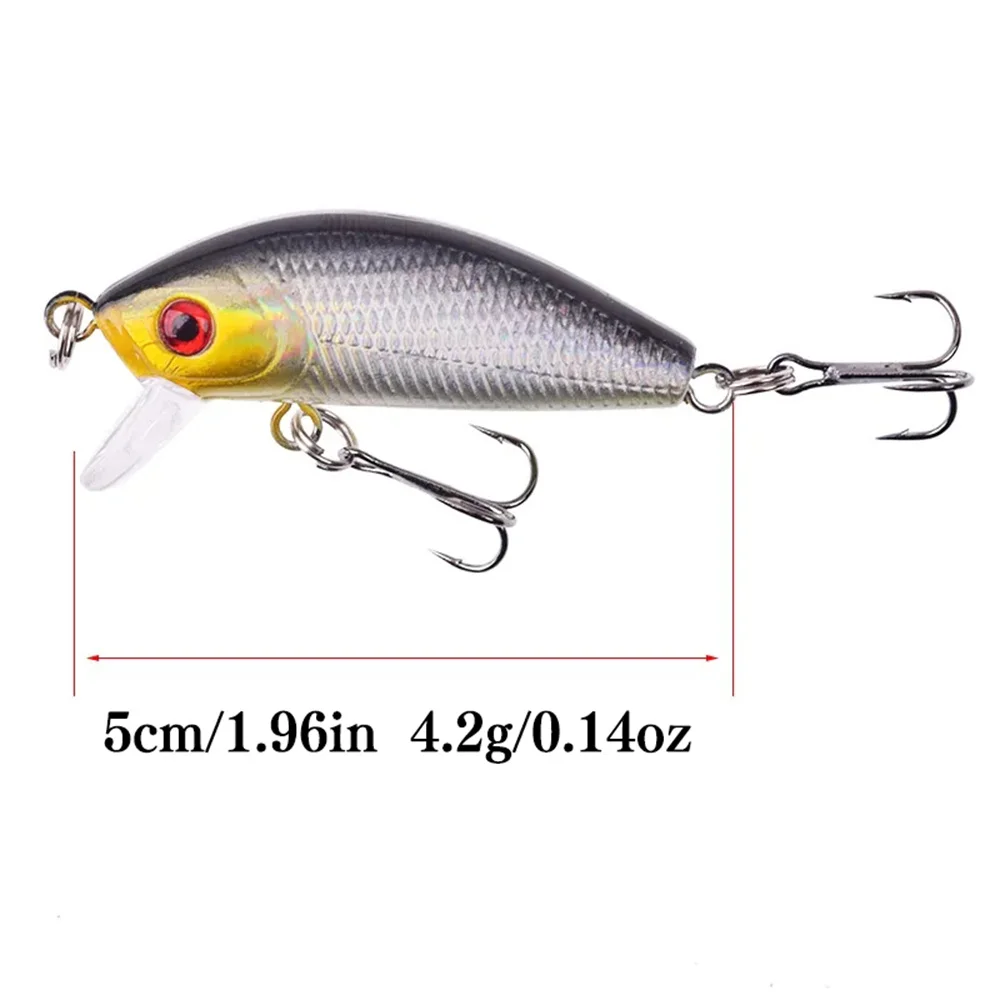 Señuelo de pesca Minnow, ojos 3D, cebo duro de plástico, Crankbait Wobblers, aparejos de natación artificiales, 1 ud. - imagen 2