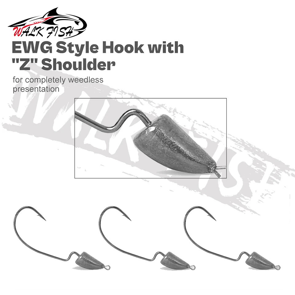 WALK FISH 5 unids/lote anzuelos Jighead 3,5g 5g 7g 10g anzuelo de pesca de gusano señuelo suave anzuelos con cabeza de anzuelo cebo Artificial aparejos de pesca - imagen 3