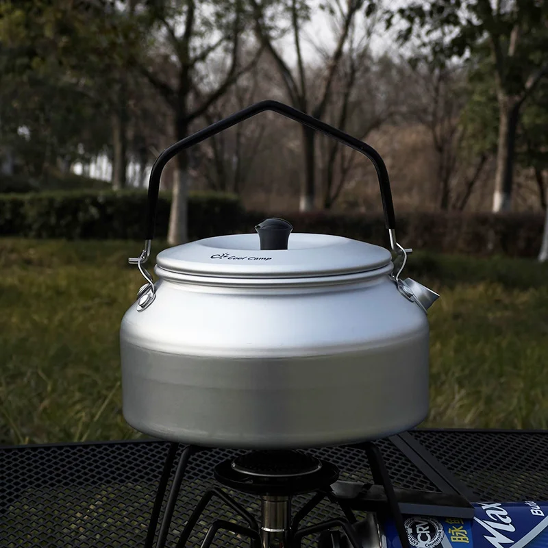 Hervidor portátil para acampar al aire libre, utensilios de cocina para senderismo, hervidor de agua ultraligero para café, suministros turísticos, vajilla de 0,9l - imagen 4