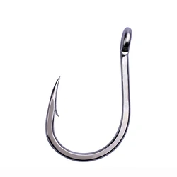 100 Uds 1/0-9/0 anzuelos de Pesca de mar con púas de acero inoxidable con anilla anzuelos de Jigging artículos de Pesca aparejos accesorios de Pesca