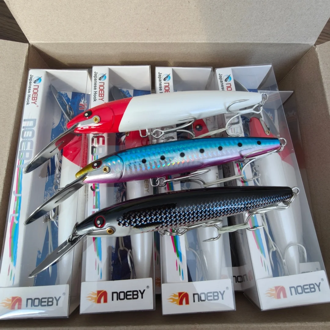 Noeby 3 uds 13cm 32,5g cebos artificiales de buceo profundo Minnow Wobbler agua salada Mahi Marlin atún Swordfish señuelo de pesca Trolling