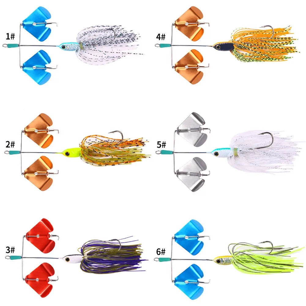 Señuelo de pesca giratorio con cola de lubina, cebo giratorio, Buzzbait, 13,5 cm, 21,5g, plantilla de natación, emisión de alta vibración, Spinnerbait de hoja de alzal - imagen 2