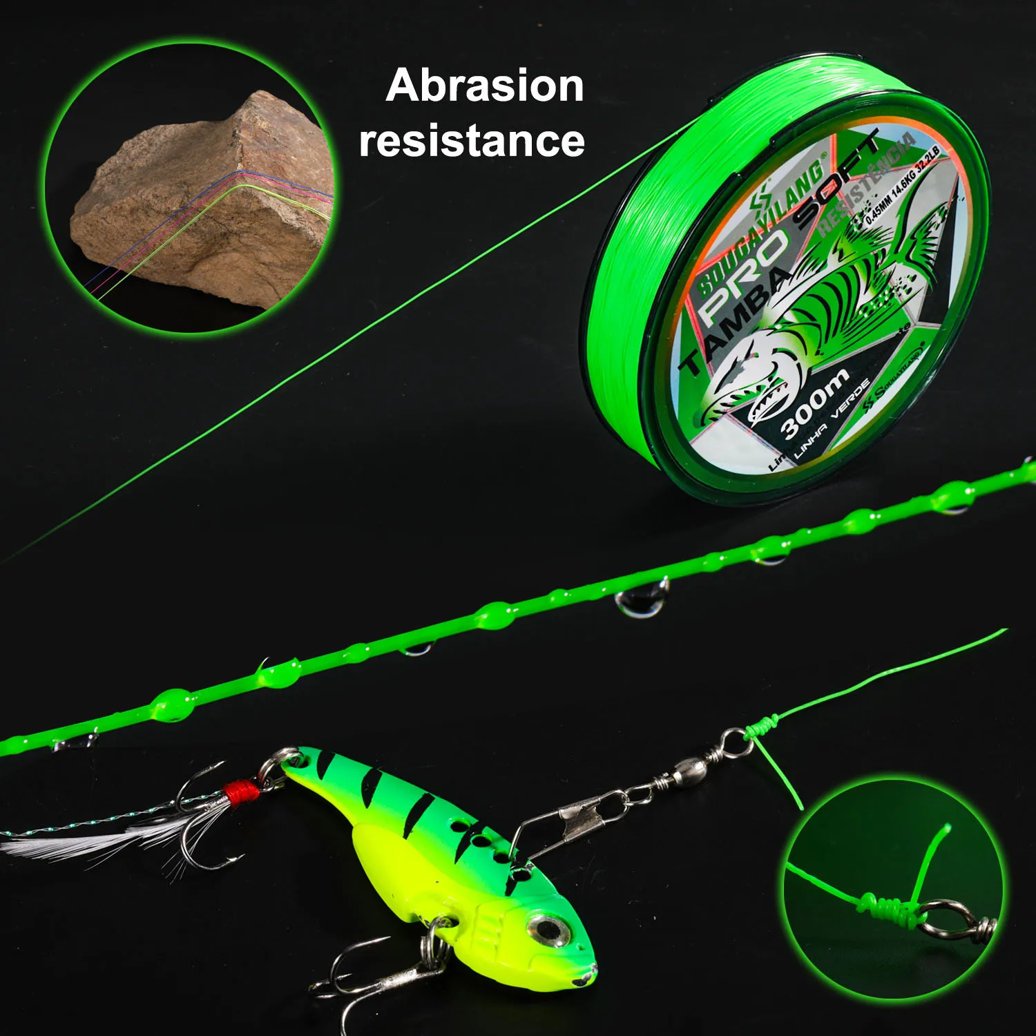 Sougayilang línea de pesca monofilamento resistente a la abrasión - imagen 3