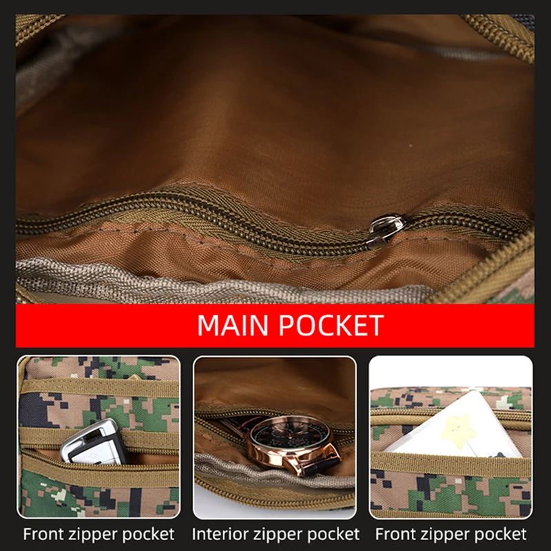 Bolsa de pecho de pesca multifunción, bolsa de cintura para Señuelos de Pesca, bolsa de almacenamiento de aparejos de pesca grande, bolso de hombro tipo bandolera para pesca al aire libre - imagen 4