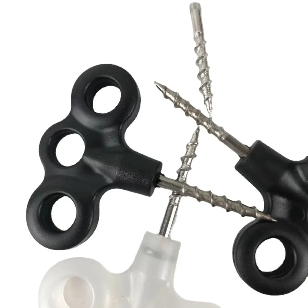 Gancho de punta de tornillo, hebilla de cuerda para senderismo, Camping, Pin de tierra, clavijas luminosas para tienda, accesorios para equipos de viaje al aire libre, 5 uds. - imagen 5