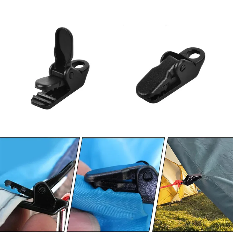 Abrazaderas para toldo de tienda, abrazaderas de agarre de bloqueo de alta resistencia, Clips para lonas de acampada, accesorios para tienda, 5/10 Uds. - imagen 5