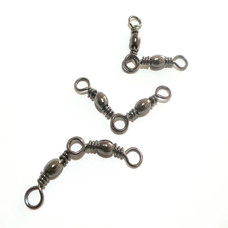 Señuelos de Pesca giratorios de enclavamiento, aparejos de pesca de mar, conector giratorio, 10 unids/lote - imagen 2