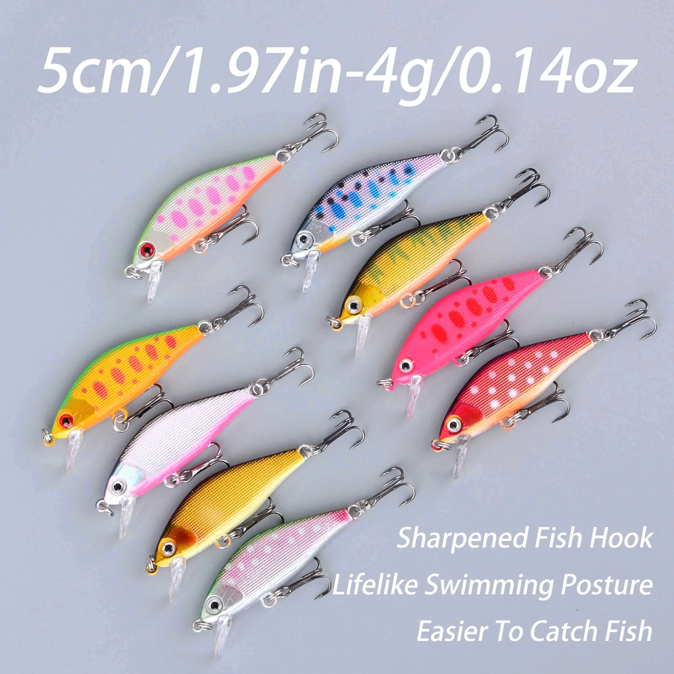 Señuelos Minnow Wobbler de plástico duro para trucha, lubina y carpa - imagen 2