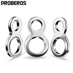 PROBEROS 20 piezas conector de anillo de ocho figuras Clip de pesca sujetador de señuelo de barco de acero inoxidable Clips plateados