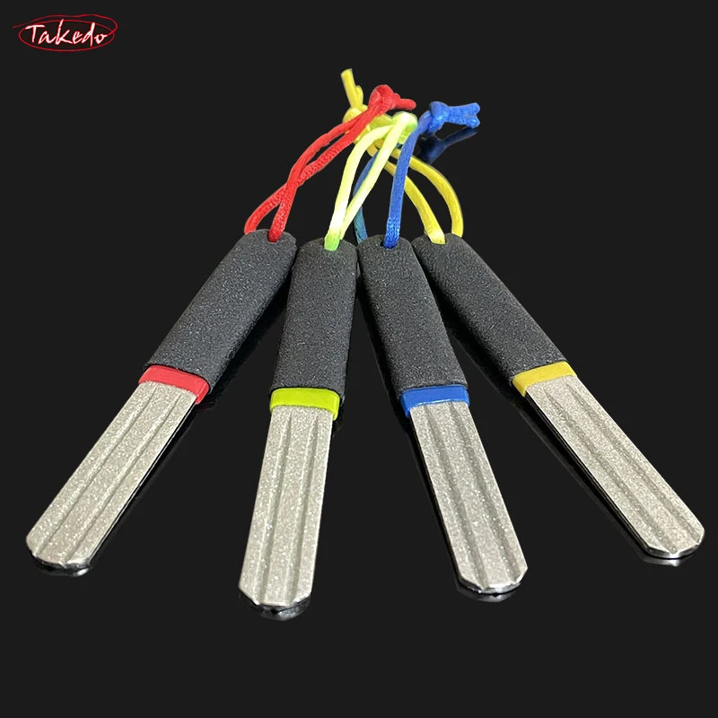 TAKEDO-Afilador De Anzuelos XF01, Anzuelos De pesca De doble cara, línea De limado, diamante, 10cm, 20g, gran oferta - imagen 3