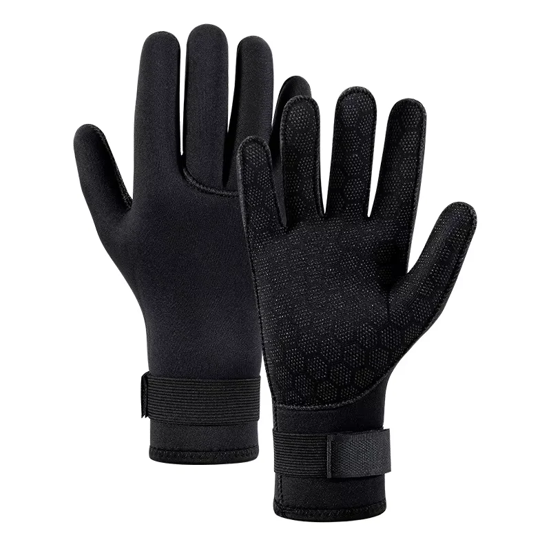 Guantes de buceo al aire libre cálidos de invierno de 3mm para snorkel pesca esquí senderismo antideslizante térmico impermeable pantalla táctil Unisex - imagen 2