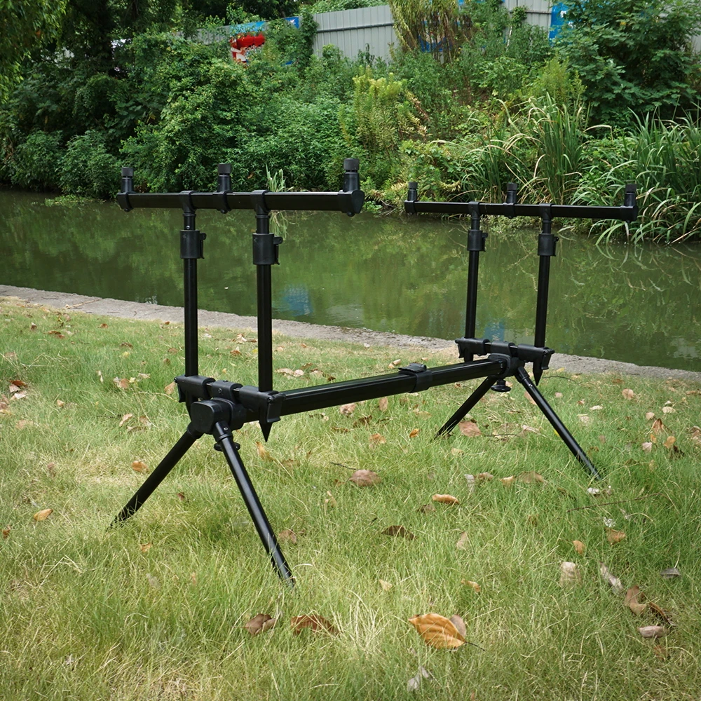 Hirisi-Juego de cápsulas para caña de pescar de carpa, para 3 cañas de pescar, palos bancarios, soporte para caña, accesorios de pesca 4095