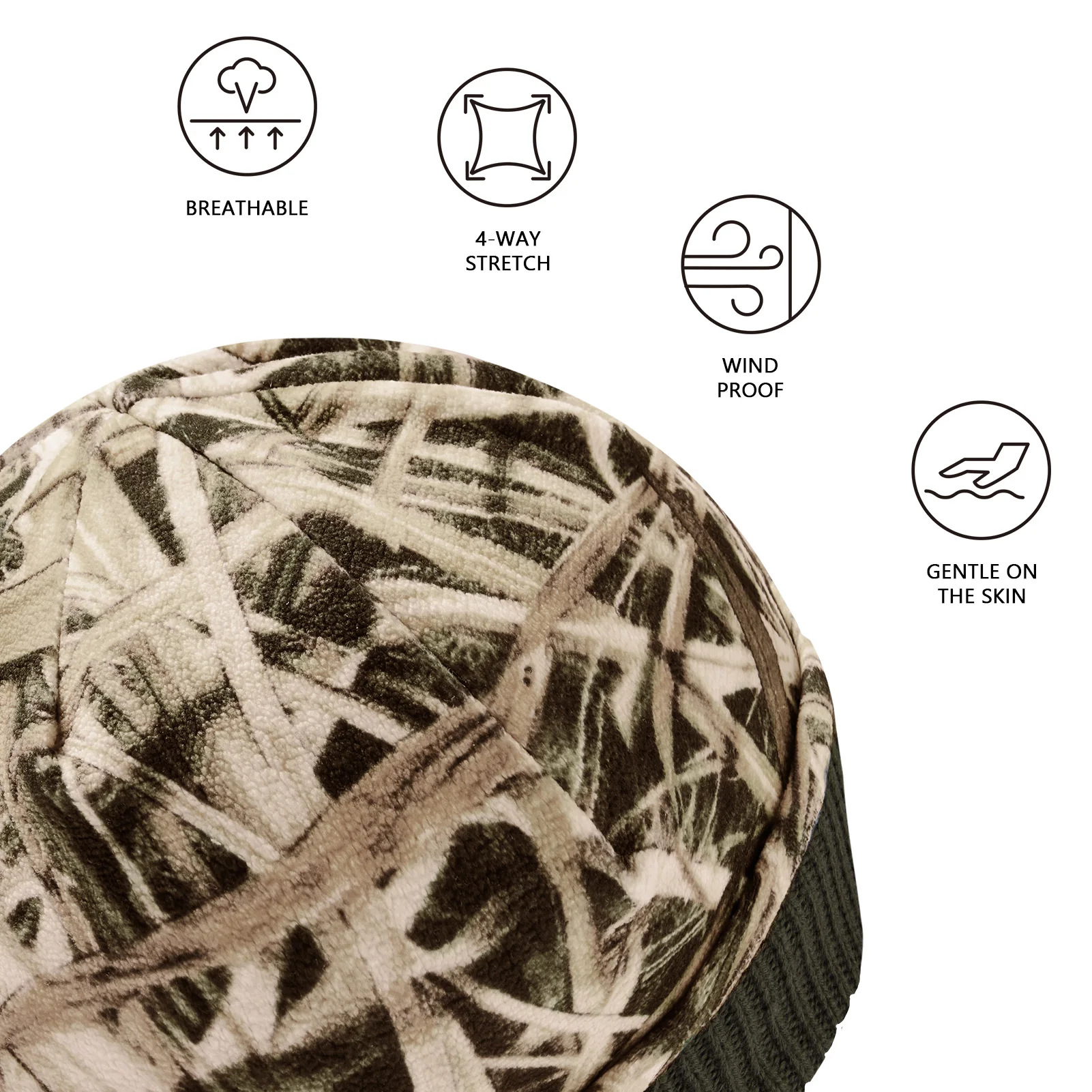 BASSDASH Gorro de invierno de lana reversible a prueba de viento, gorros gruesos y cálidos para hombres y mujeres, gorro de punto con puños unisex de ajuste elástico - imagen 4