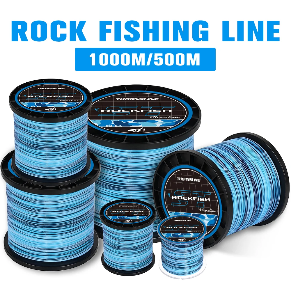Thornsline Camo Blue Rock línea de pesca mar y orilla