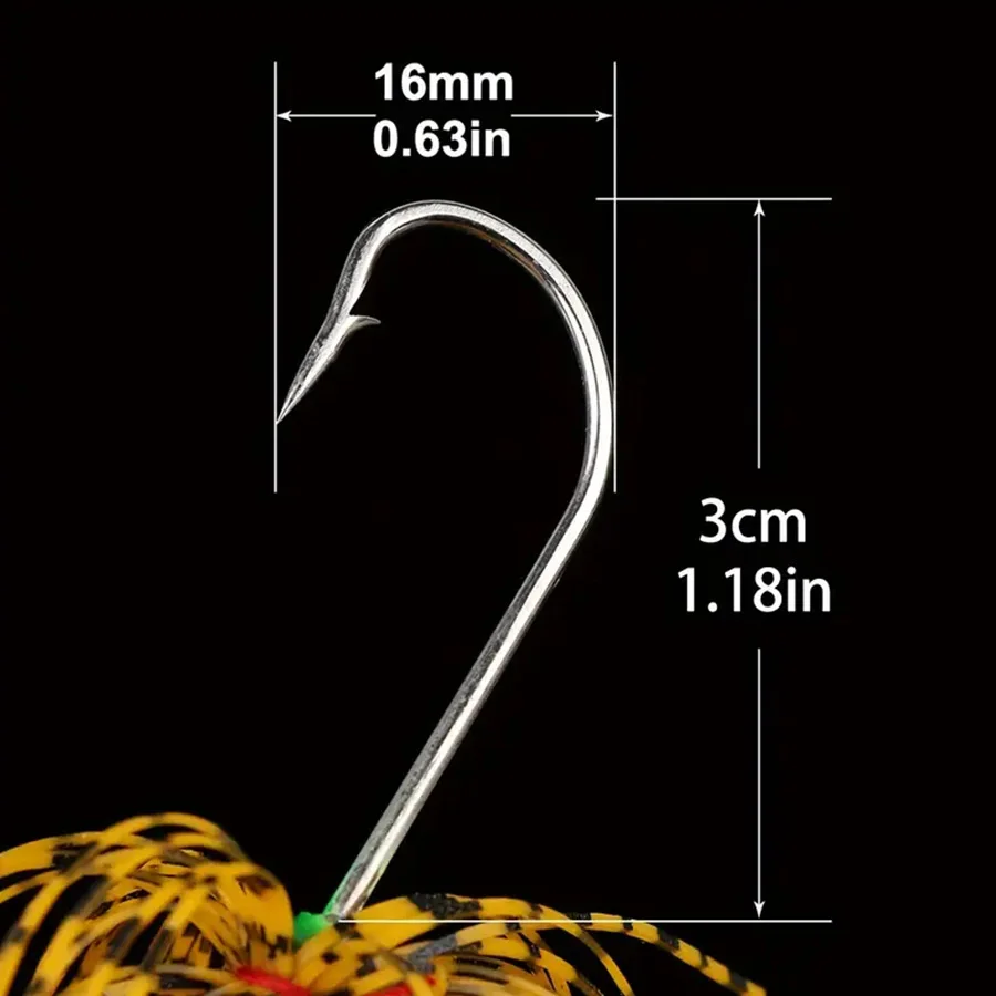 Juego de Señuelos de Pesca con cebo duro giratorio, cuchara giratoria que se hunde, cebos artificiales con lentejuelas de Metal, Wobblers para Lucio, 5 uds. - imagen 5