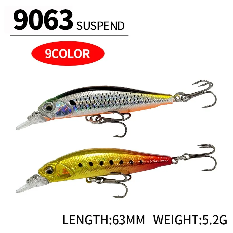 Jerkbait suspendido 63SP – Señuelo duro UV para trucha y lubina
