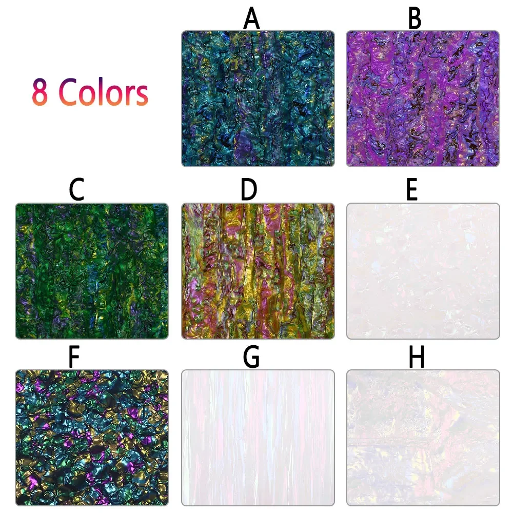 Hoja laminada de concha impresa Artificial, película de chapa adhesiva de abulón recubierta de Paua, plantilla de señuelo de pesca, accesorios de decoración - imagen 4