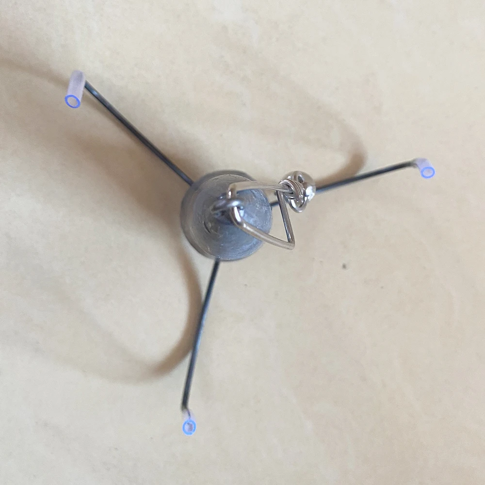 Anzuelos de pesca de 1000g, anzuelos triples plateados de acero al carbono con púas - imagen 2