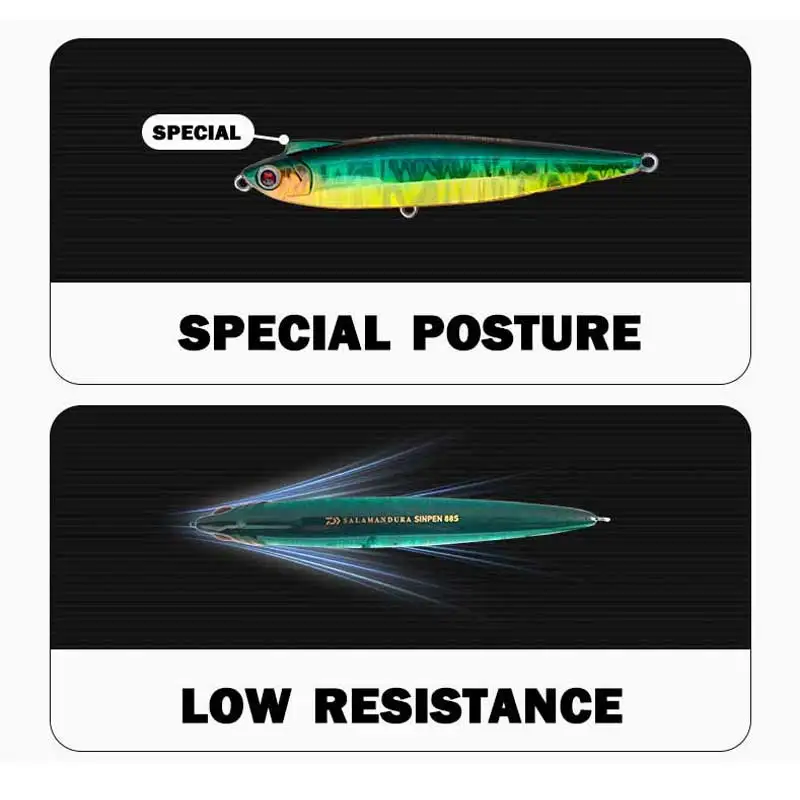 Señuelo de pesca DAIWA Original, señuelo de pesca tipo lápiz SALAMANDURA, 75mm-12g/88mm-18g, cebo Artificial - imagen 4