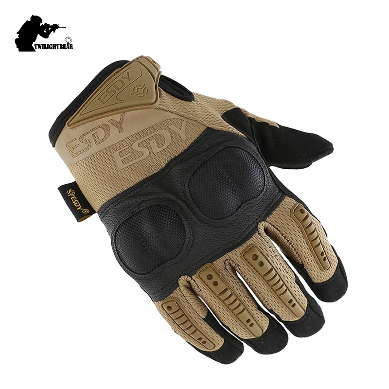 Guantes tácticos Airsoft Seal Unisex súper fibra protectora resistente al desgaste guantes de dedo completo escalada al aire libre guantes de montar A2F005 - imagen 3