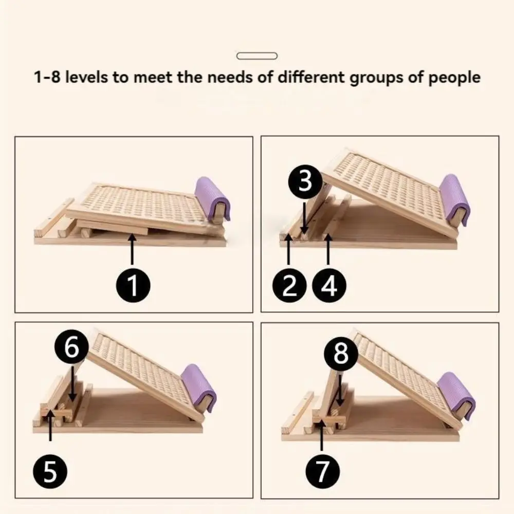 Placa de cordones plegable de madera maciza, Pedal corporal, Pedal de masaje de pies, Pedal de pie, Pedal inclinado de grado profesional - imagen 2