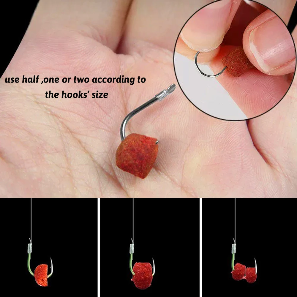 Cebo de comida de pesca, alimentación acuática, 120 Uds., 6mm, 330 Uds., 4mm, granular para 1 # -10 #   Anzuelo de agua dulce para carpa, señuelo suave, atrayente de peces de Pesca - imagen 3