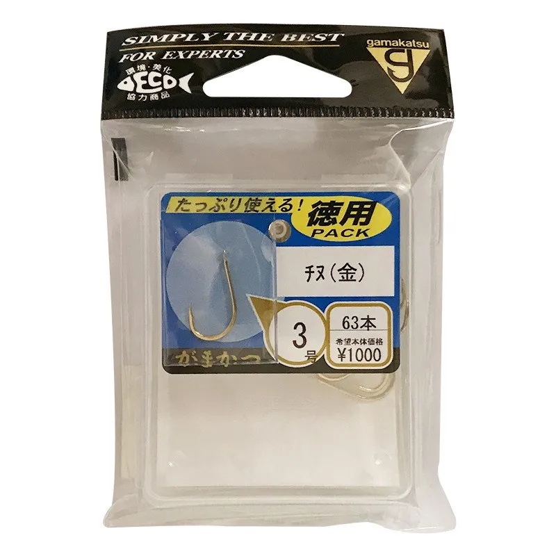 Gancho de Pesca de Mar Original Japón 1-6 # dorado Offset, acero de alto carbono Gamakatsu Simple para señuelo, accesorios de pesca - imagen 4