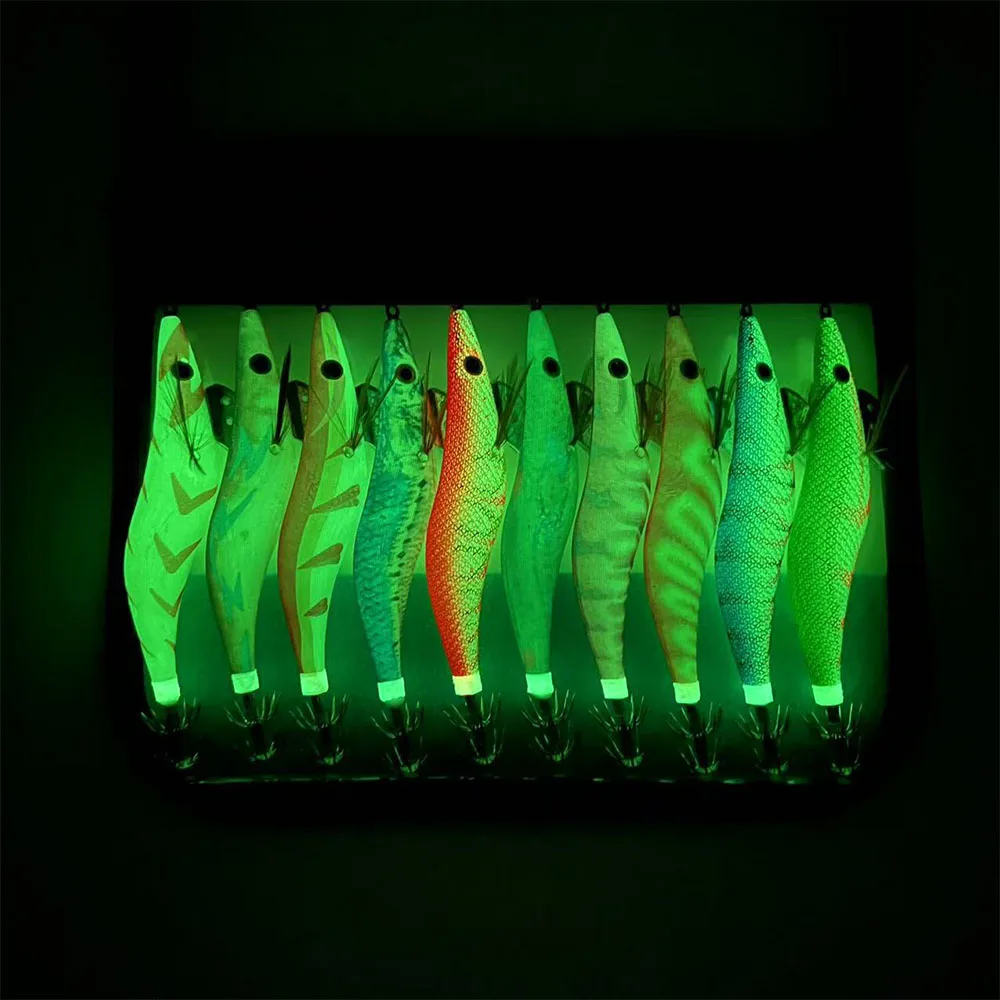 Señuelos luminosos madera 3.0 para calamar – Ojos 3D tipo wobbler - imagen 4