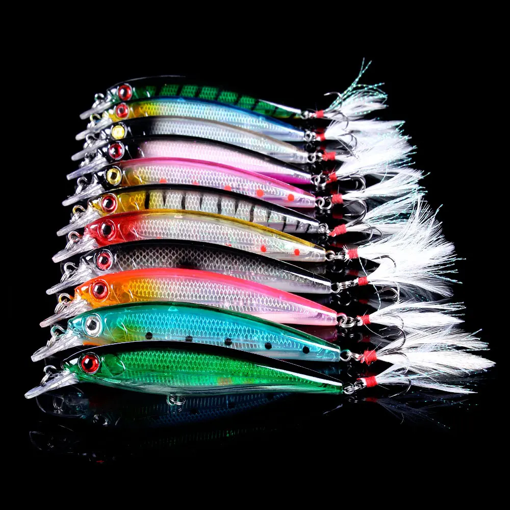 Señuelo Jerkbait Minnow artificial – Wobbler duro para lubina y lucio