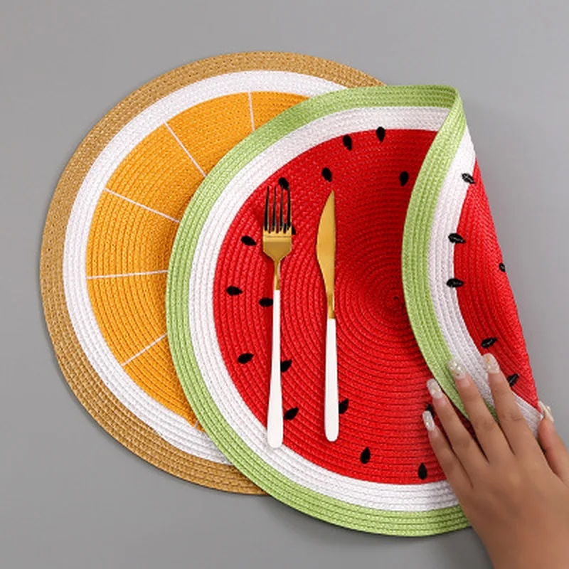 Posavasos con estampado de sandía y limón