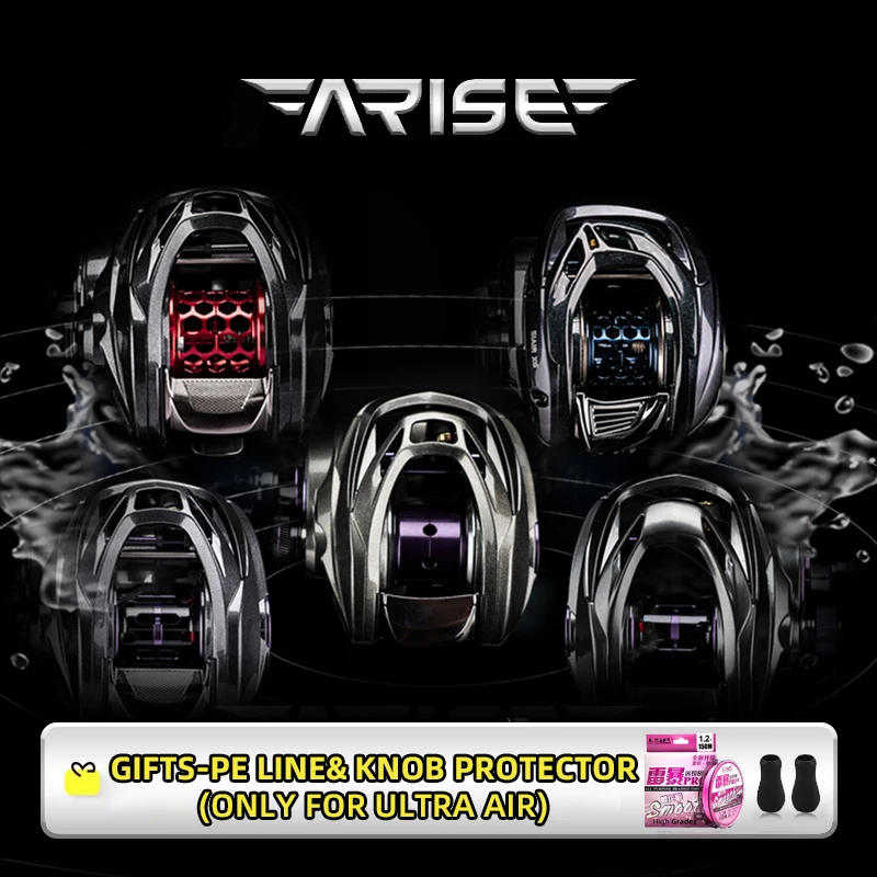 Haibo 24 nuevo ARISE ULTRA AIR UT marco de aleación de magnesio carrete de pesca Baitcasting 139g fibra de carbono HandIe 11B + 1RB fundición larga - imagen 2