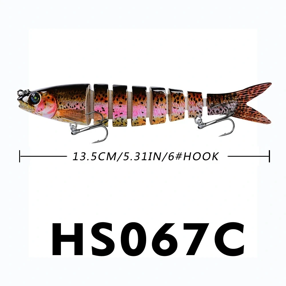 13,5 cm/19g Swimbait hundido Crankbaits juego de señuelos de pesca Wobblers para Lucio cebos artificiales Kit aparejos de pesca - imagen 5