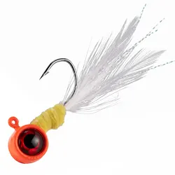Cabezas plomadas crappie marabú pluma vinilo lubina trucha suave