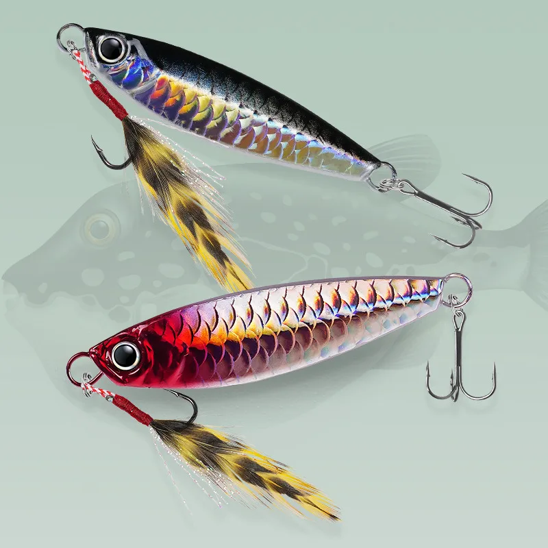 Señuelos tipo cuchara de plantilla fundidos de Metal, 1 unidad, 7g-10g-15g-20g-25g-30g, cuchara de Jigging de fundición a tierra, aparejos de pesca de lubina de agua salada - imagen 4