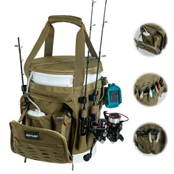 Bolsa pesca Oxford 900D Goture con estante para caña y multibolsillos