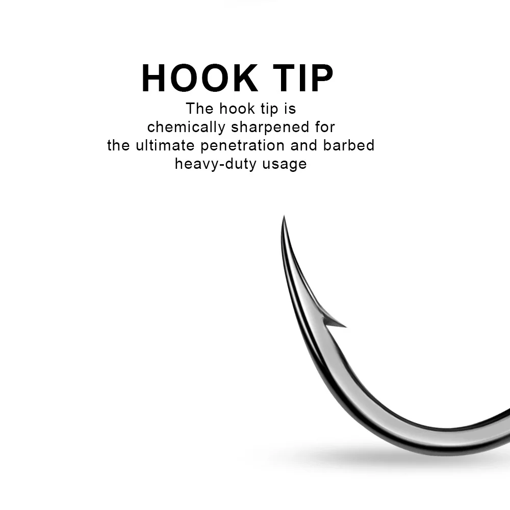 Anzuelos de pesca individuales, 100 piezas, 3 # -15 # , equipo de pesca en el mar, anzuelos planos para pesca de carpa, accesorios auxiliares - imagen 3