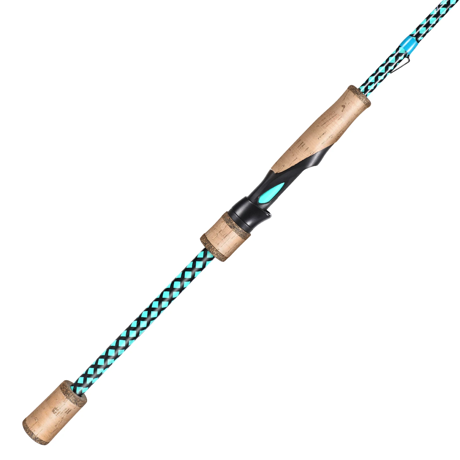 Sougayilang-señuelo giratorio M, caña de pescar de 2 secciones, caña de agarre de corcho de carbono, arrastre máximo de 5kg, lubina, trucha, Pesca de agua dulce - imagen 2