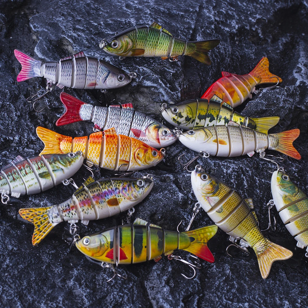 CCLTBA Multi articulado Swimbait 10cm 19,5g cebo duro Wobblers Crankbait hundimiento señuelos para pesca Minnow aparejos señuelo de pesca - imagen 5