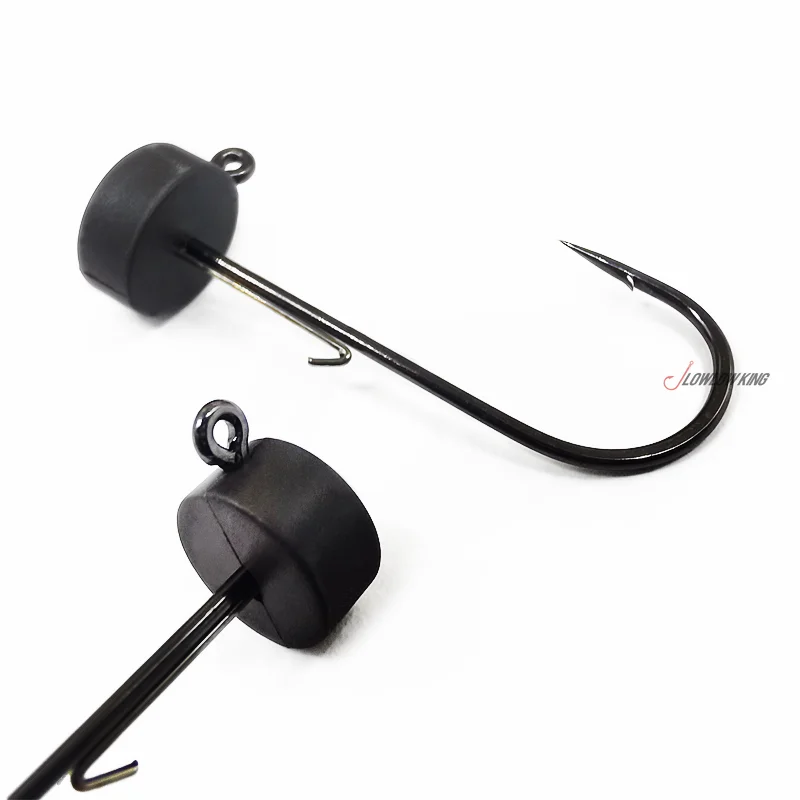 Anzuelo de resina de acero de tungsteno, aparejo de gusano de camarón flotante, grupo de pesca, anzuelo de plomo especial, carretera, cebo Sub-suave, contrapeso - imagen 4