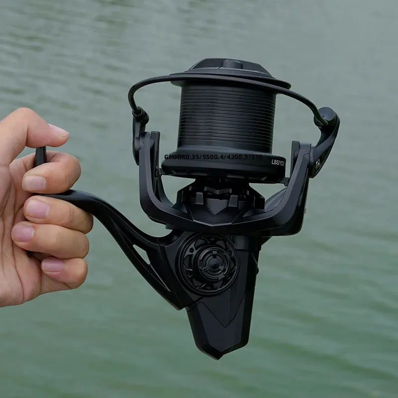 Nuevos carretes de pesca giratorios grandes, arrastre máximo de 20KG, potente carrete de pesca de carpa de agua dulce y salada, serie 8000 9000 10000 12000 14000 - imagen 5