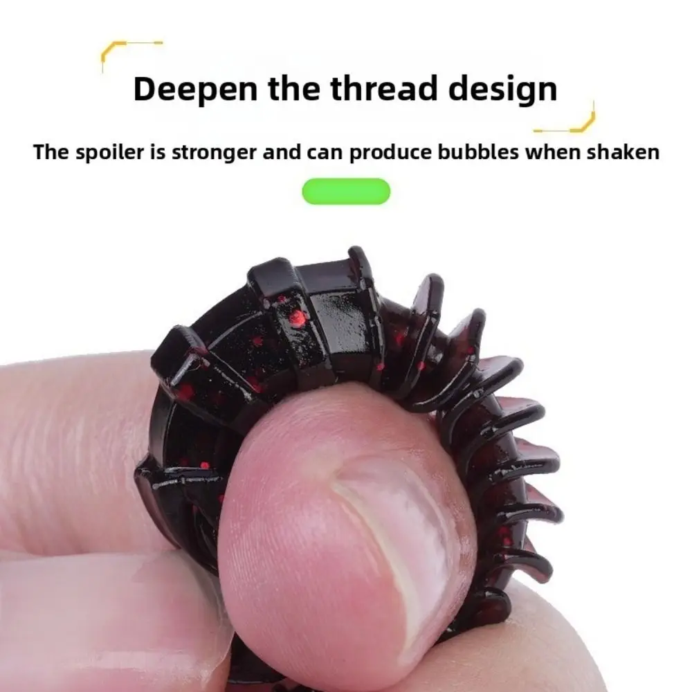 Juego de 10 Uds. De falda de baile acuático ligera roscada, delantal de Material suave, diseño salvaje, cola de aguja, Swimbait, juego de Señuelos de Pesca de pozo negro - imagen 5