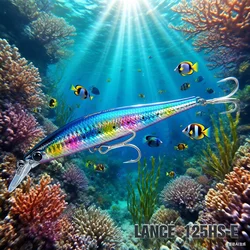 TSURINOYA-señuelo de pesca de pececillo pesado LANCE, 125HS, 50g, barco de pececillo que se hunde, pesca en el mar, lubina, juego SW, cebo duro, Wobbler de alta resistencia