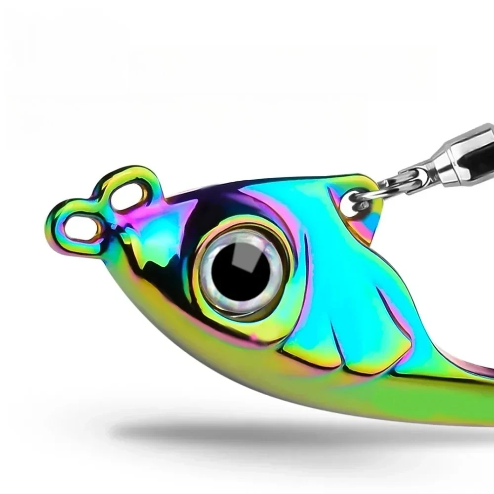 5 uds cebo giratorio 7g 10g 15g Metal Vib señuelo de pesca Trolling cuchara giratoria Wobbler hundimiento cebo duro con lentejuelas para Lucio - imagen 4