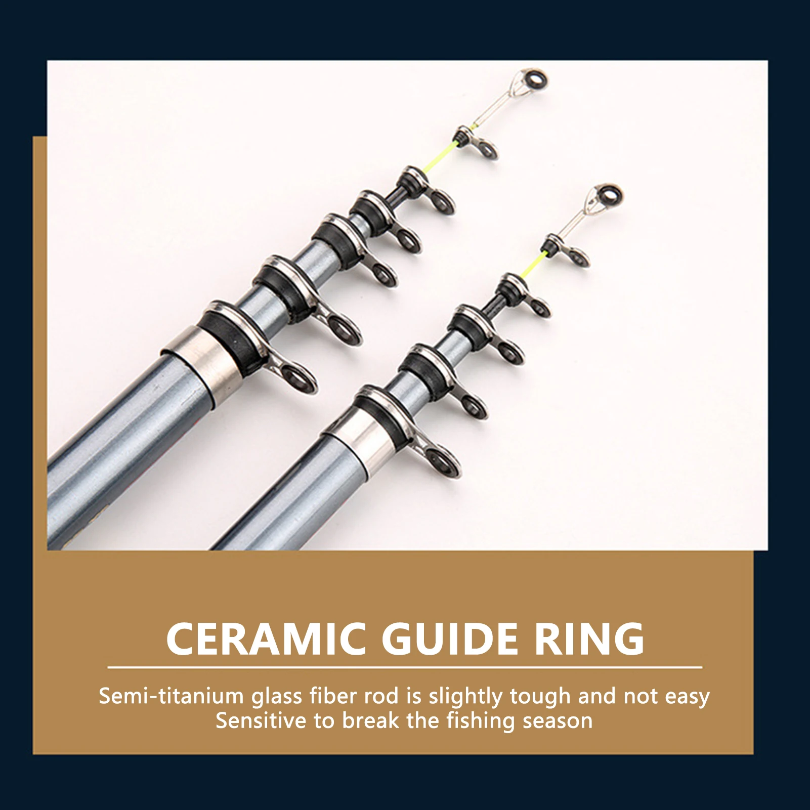 Cañas de pescar portátiles de sección corta, equipo de pesca de sección de caña ajustada para vacaciones de pescador, buen regalo - imagen 4