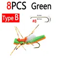 8pcs Green Type B