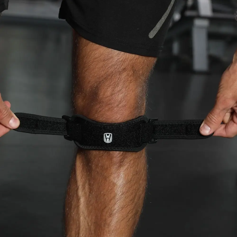 1 par de rodilleras deportivas ajustables con correa para rótula, rodilleras deportivas de compresión Eva, rodillera transpirable que absorbe los golpes, rodillera para ciclismo