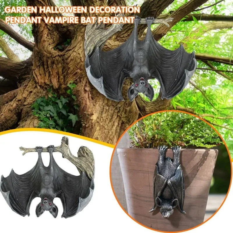 Colgante de murciélago para decoración de jardín, estatua de noche, demonio, vampiro, murciélago, regalo de Halloween, decoración de sala de estar, decoración del hogar - imagen 2