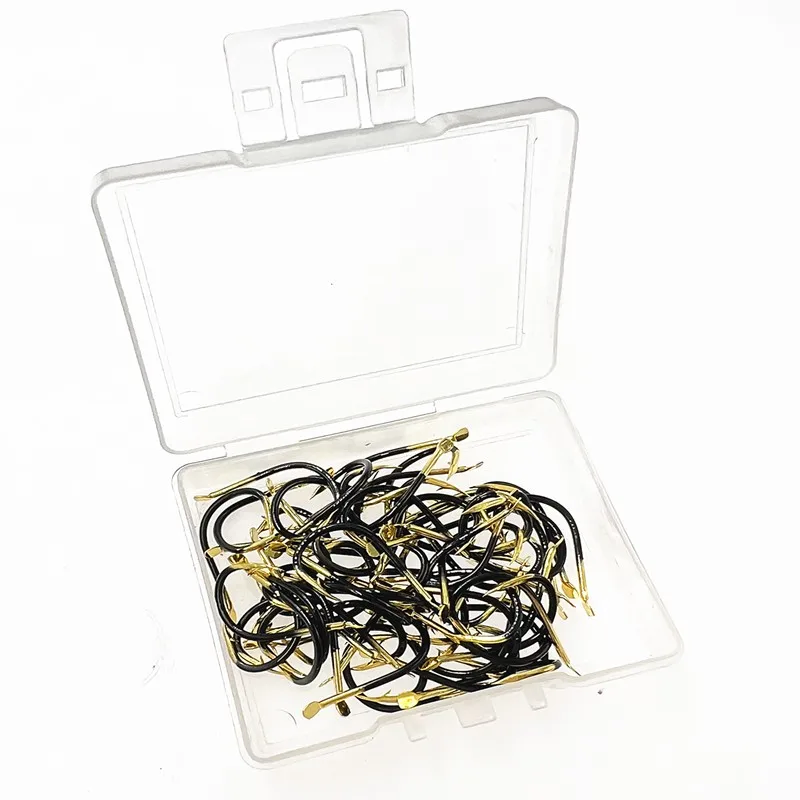 60 unids/caja anzuelo de pesca suministros de anzuelo individual señuelos aparejos de pesca de carpa accesorios de pesca de aleación de tungsteno de color con púas - imagen 4