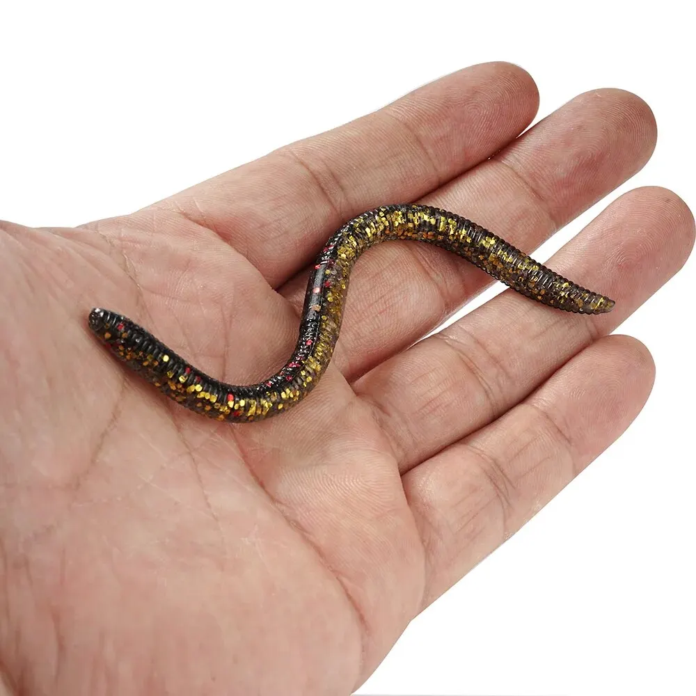 Señuelo de pesca suave SUNMILE, 10cm, 12,5 cm, Senko Worm Neko Rig, señuelos Flick Shake Earth Worm, cebo Artificial, señuelo de sábalo de silicona para lubina - imagen 2